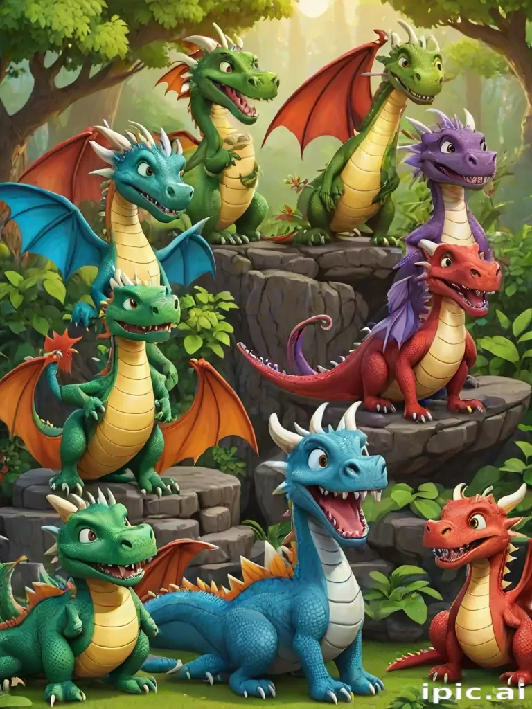 cartoon dragons