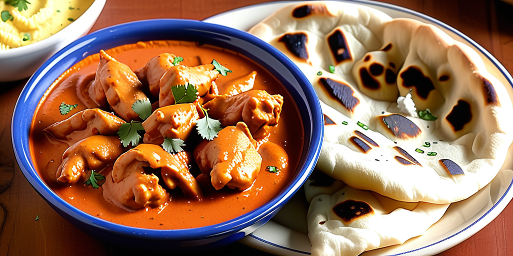 butter chicken and butter naan