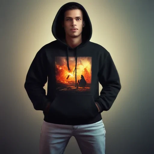black hoodie mock up