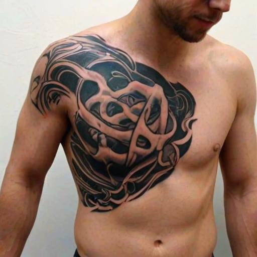 male rib tattoos