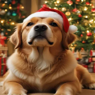 christmas dog wallpaper