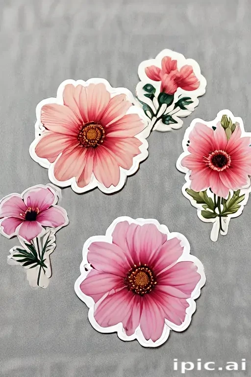 aesthetic flower stickers