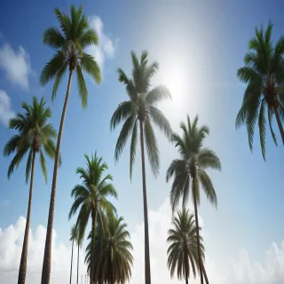 palm trees transparent