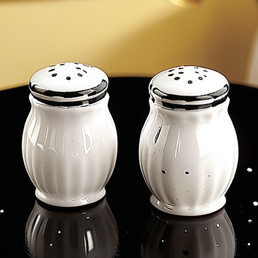 black and white salt and pepper shakers
