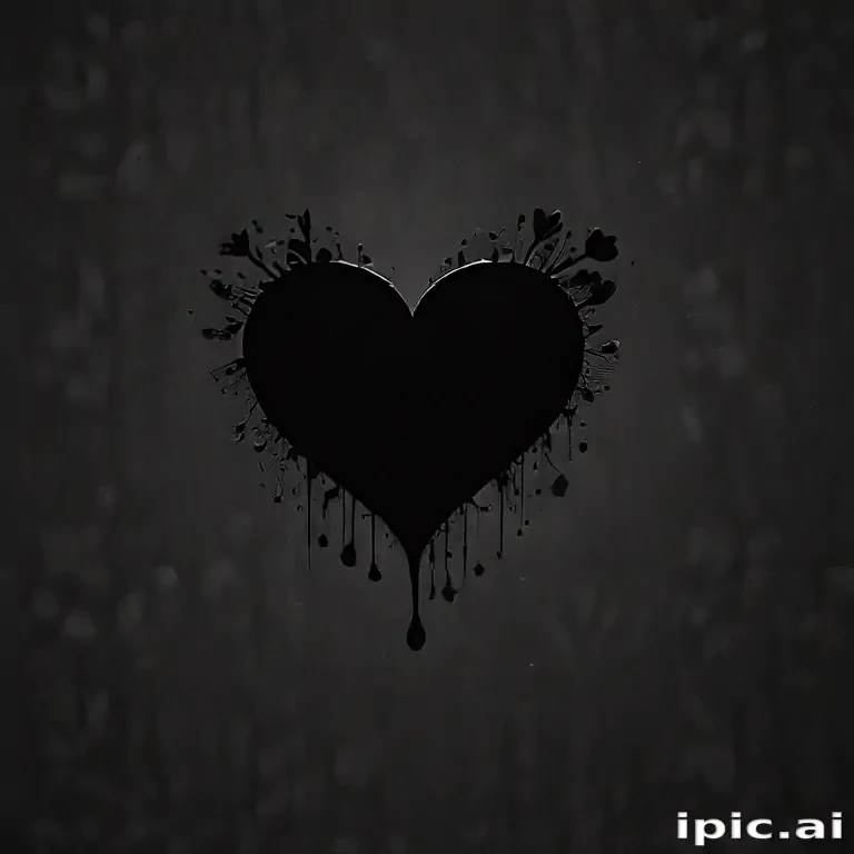 wallpaper black heart