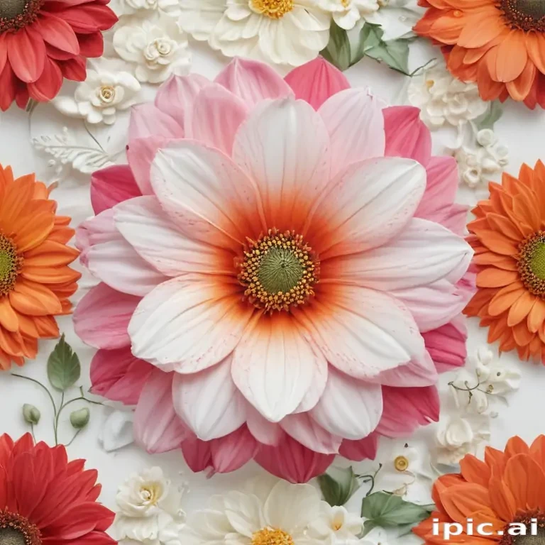 flower on white background