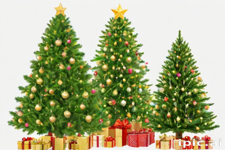 christmas trees transparent background