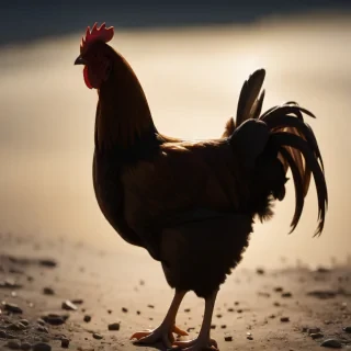 silhouette of a chicken