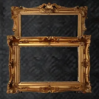 golden frame png transparent