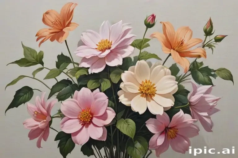 aesthetic flower painting