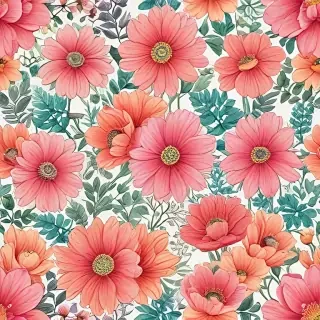 drawings of flowers with color