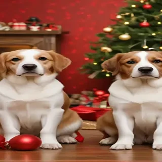 christmas dogs wallpaper