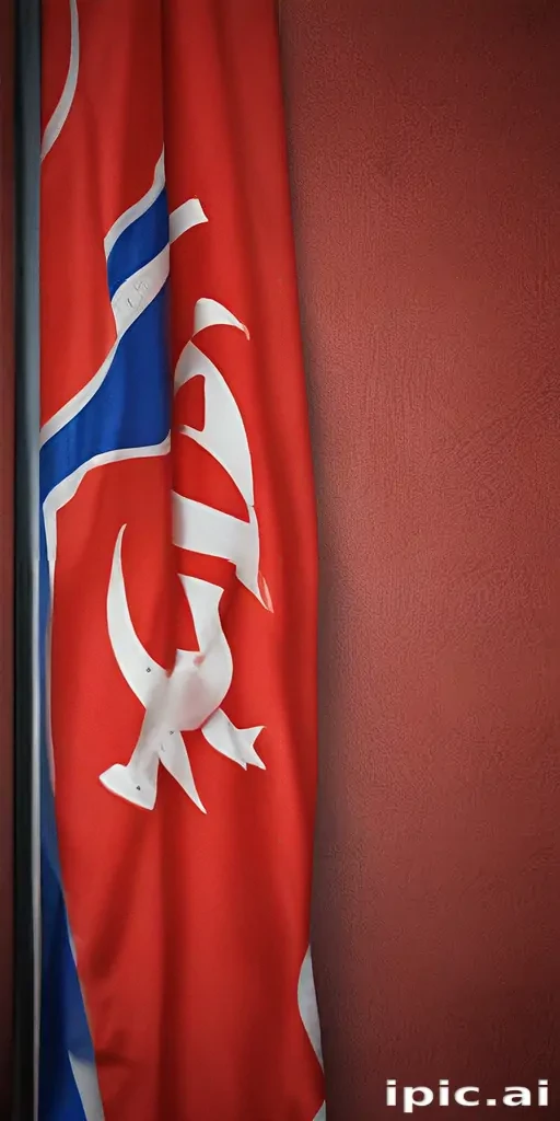 north korea flag