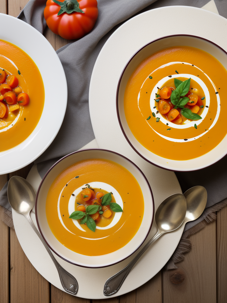butternut squash soup with tomatoes