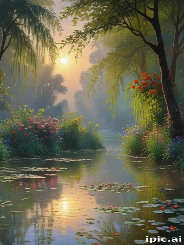 monet painting wallpaper