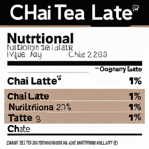 chai tea latte nutritional value