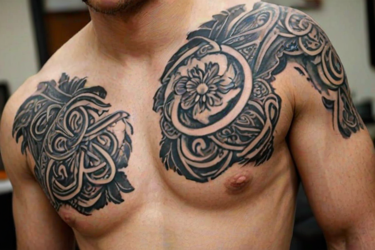 male rib tattoos