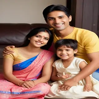 happy indian family