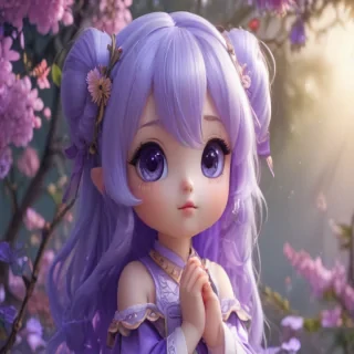kawaii cute purple wallpaper