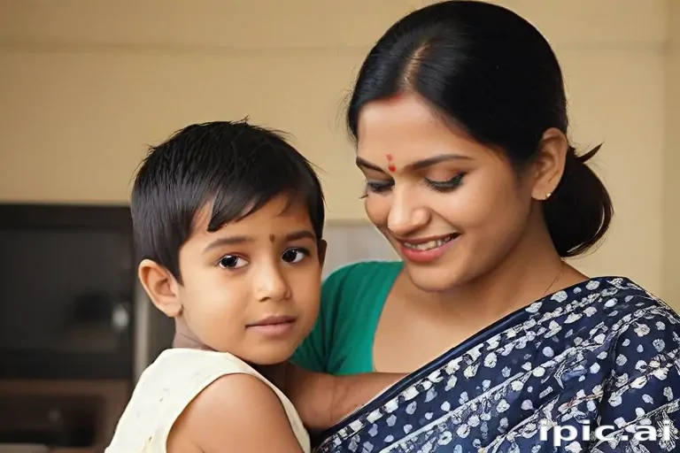 indian mom and son