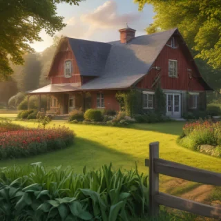 background of a farm