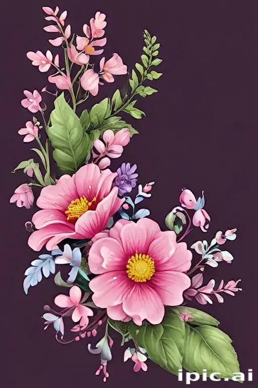 flowery border clipart