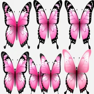 pink butterflies png