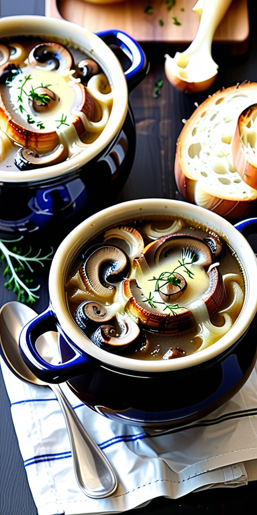 french onion soup with mushrooms