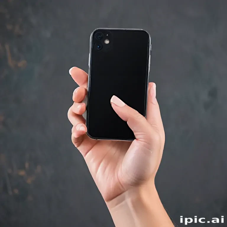 hand holding a phone