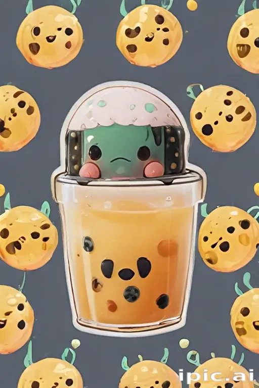 aesthetic cute boba wallpaper