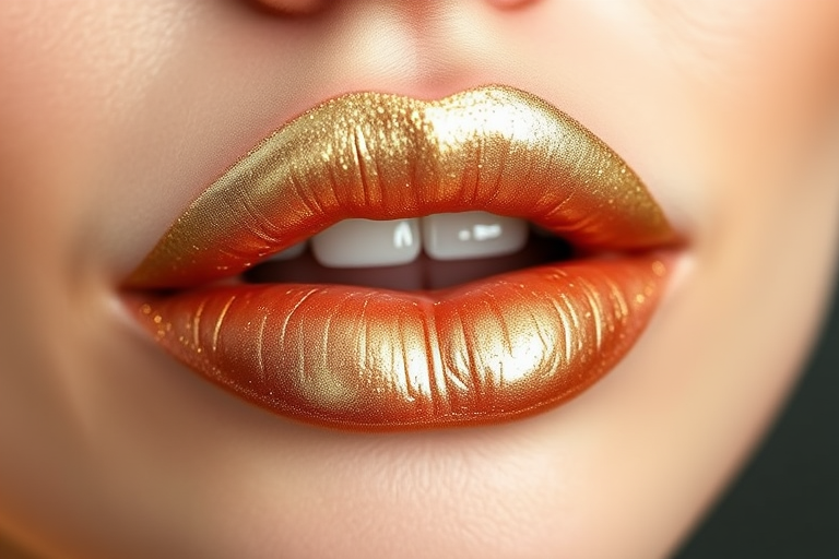 Sophisticated "Champagne Silk" metallic lip cream combines a luxurious champagne base with fine gold and silver shimmer particles. This creamy formula glides on smoothly, leaving lips with a lustrous, multidimensional finish that catches the light beautifully. The lightweight texture feels comfortable on the lips while providing long-lasting, transfer-resistant wear.