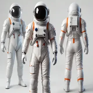cartoon transparent astronaut suit