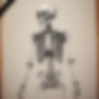 creative skeleton drawings