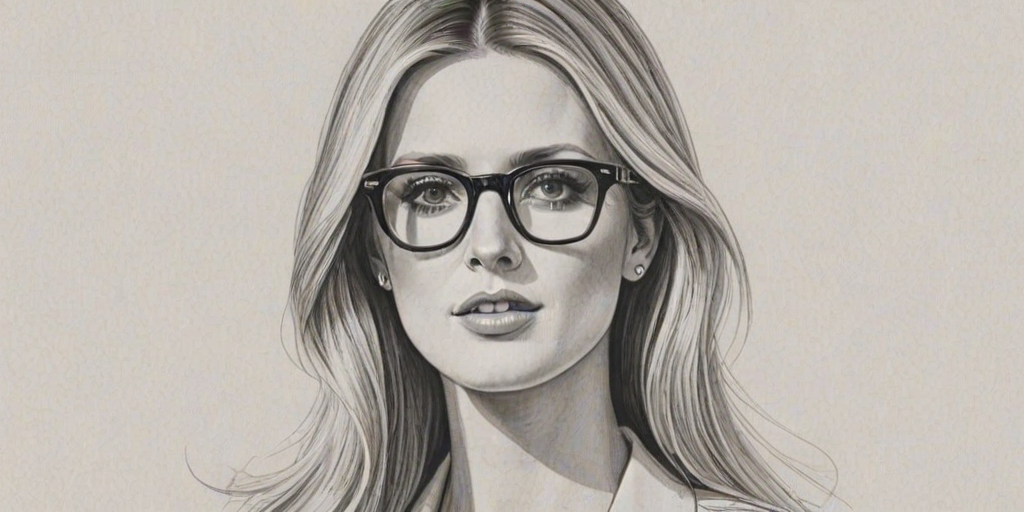 Dazzling Nicky Hilton, pencil sketch, portrait of Ravishing woman 1974s in glasses, hair style beatnik, outline, clear lines, fine lines, 8k