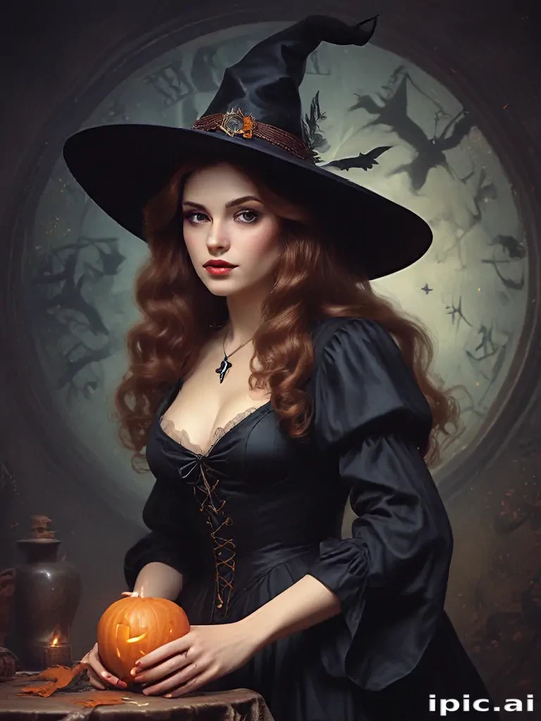 vintage witch art
