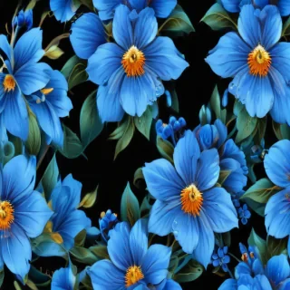 blue flower clip art