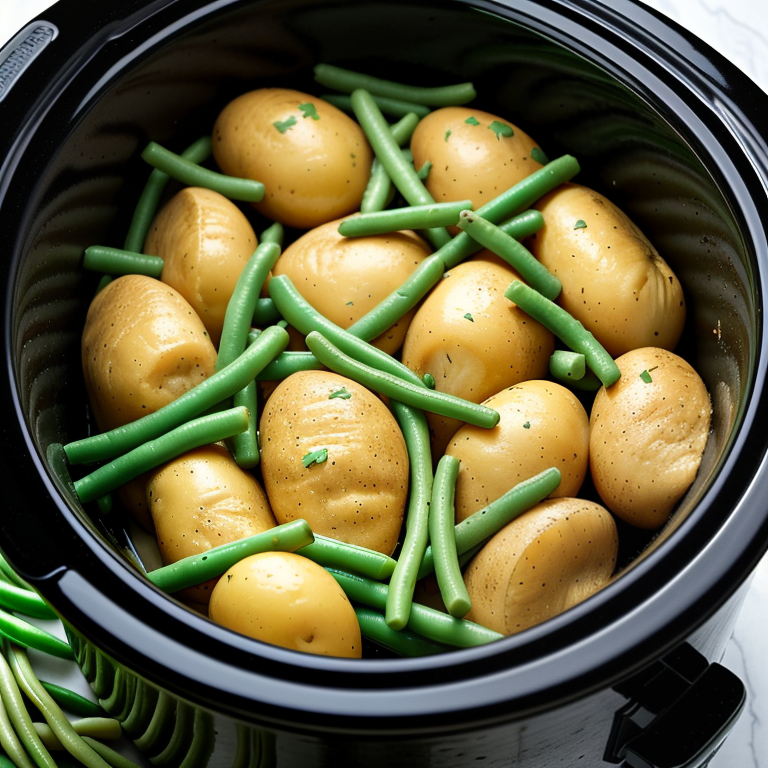 crock pot chicken potatoes and green beans