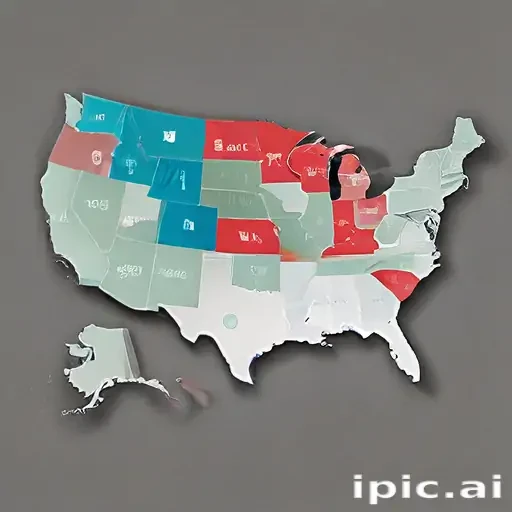 usa map with states