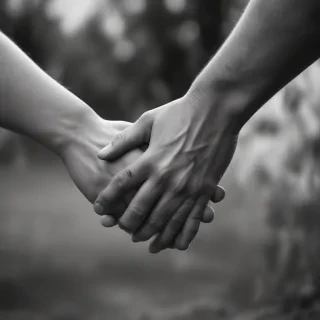 handshake black and white