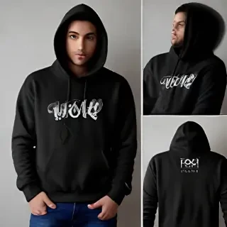black hoodie mockup