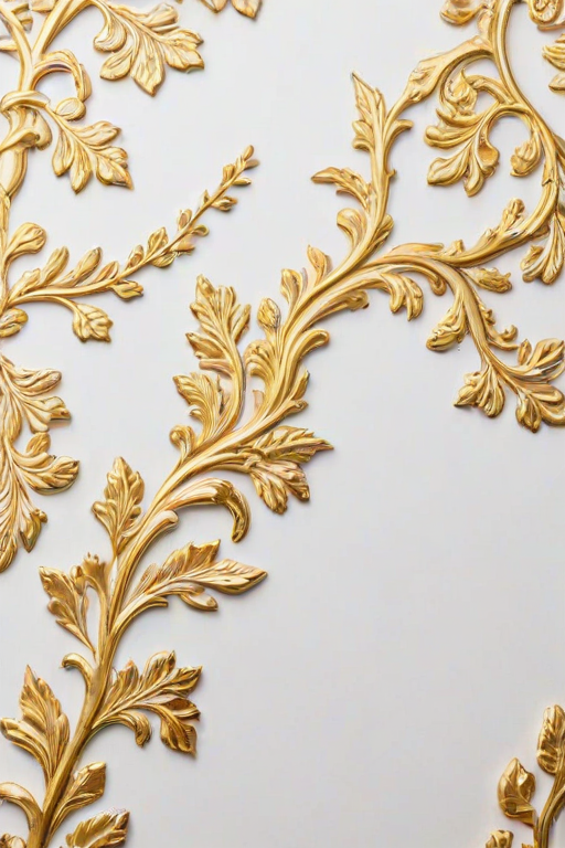 white background gold