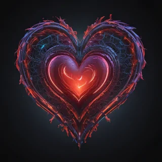 neon heart png