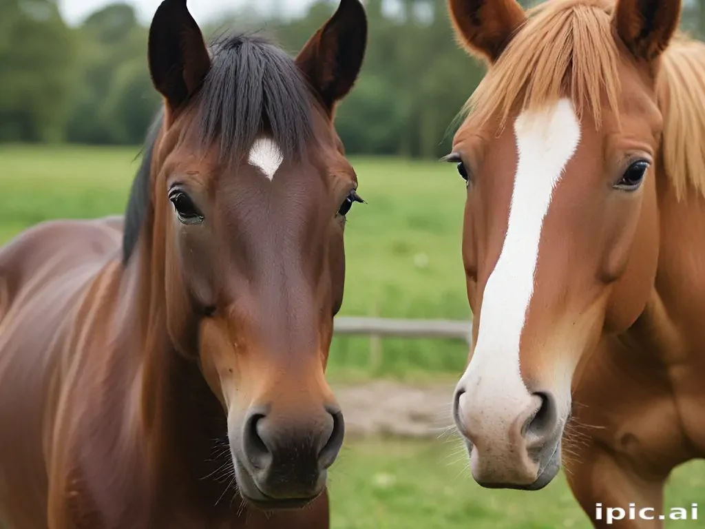horse in background