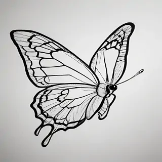butterfly drawing outline
