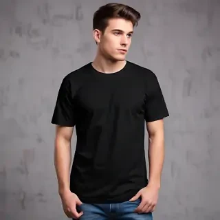 black t shirt mockup free