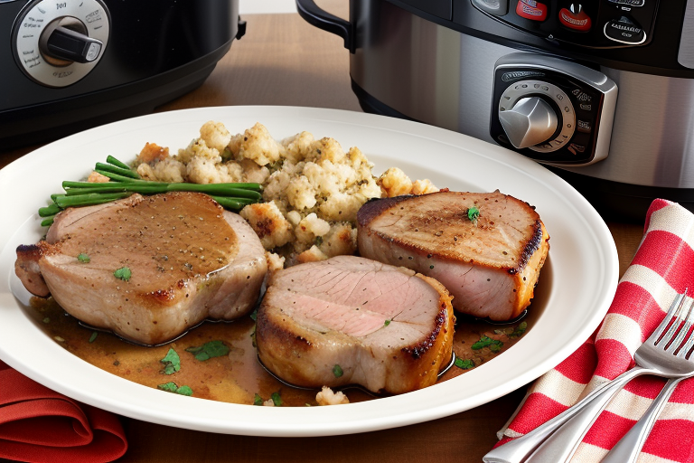 pork chops in crock pot with stuffing