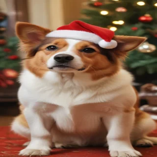 christmas wallpaper dog