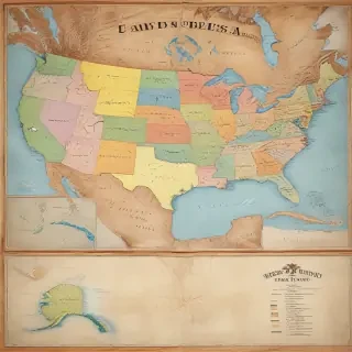 map of united states with states