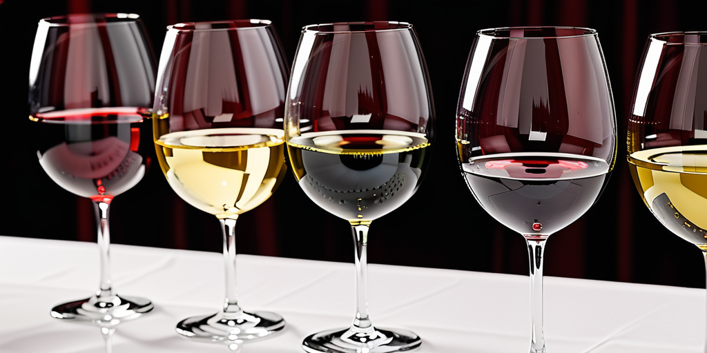 red and white wine glasses