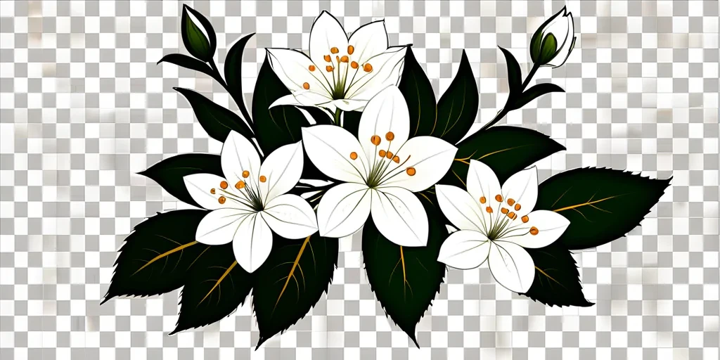 white flowers png
